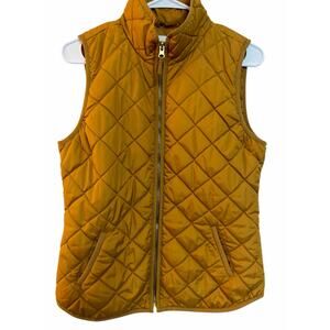 Old Navy Mustard Quilted Vest Size S Lightweight Fall Layer